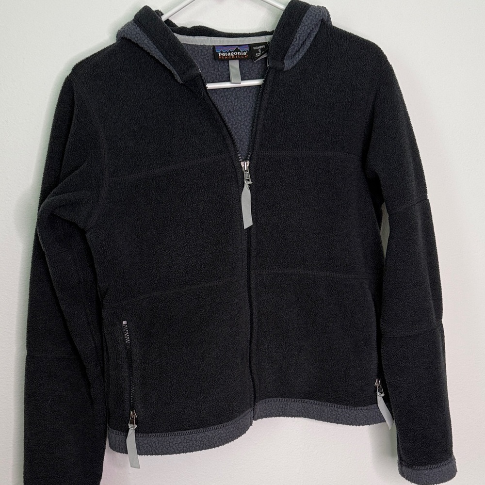 Vintage Patagonia Synchilla Fleece Jacket Hooded Full Zip Gray Multi Women’s S